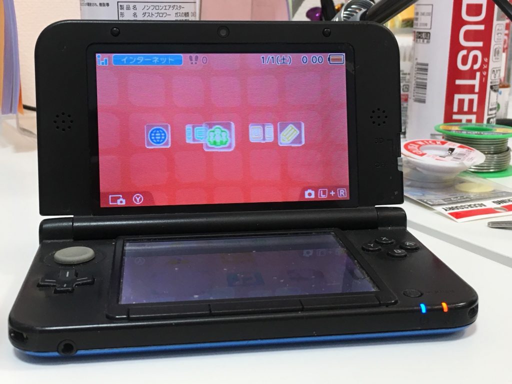 3DSLL上画面の液晶に黒いしみが！！！ | Switch・Nintendo3DS ・ PSP 修理のゲームホスピタル |Switch