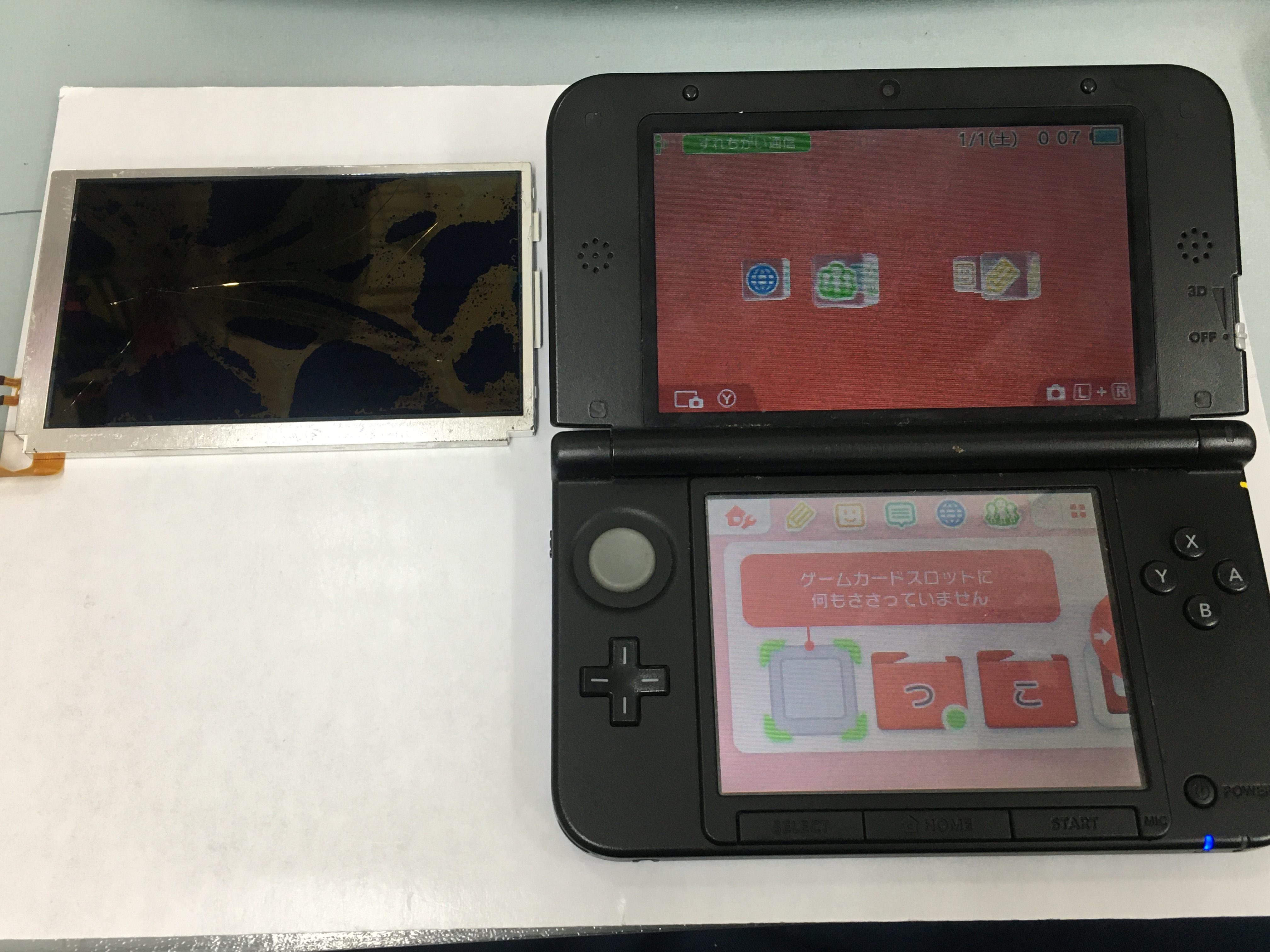 3DSLLの上画面、液漏れも即日きれいに！ | Switch・Nintendo3DS ・ PSP 