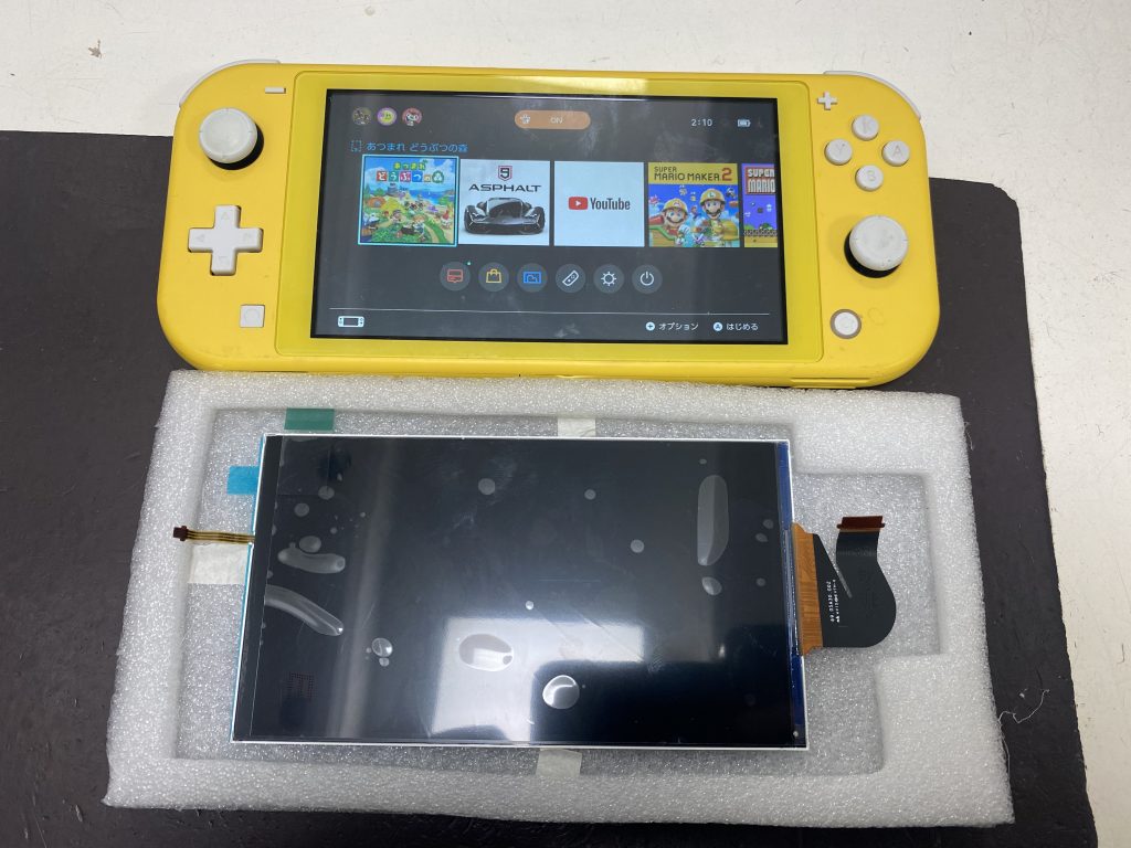 任天堂switchLiteの液晶割れ修理しました！ | Switch・Nintendo3DS ・ PSP 修理のゲームホスピタル