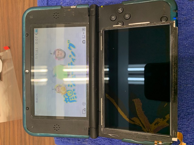 3DS LL 上部液晶画面交換修理