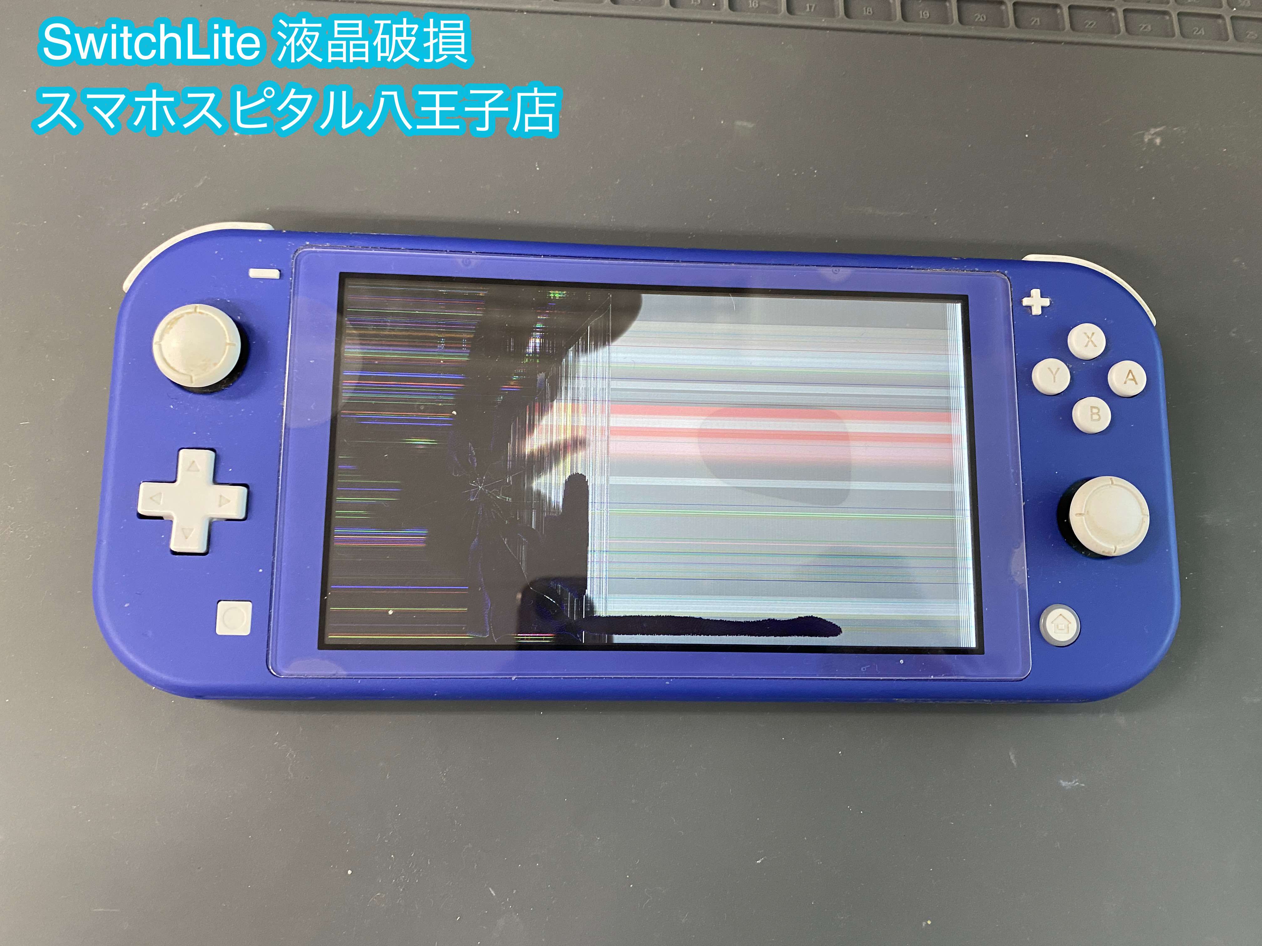 Nintendo Switch Liteのディスプレイが割れ映らなくなった！費用を抑え